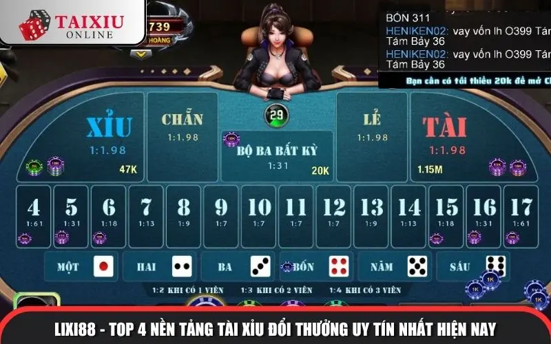 Lixi88 - TOP 4 nền tảng Tài Xỉu đổi thưởng uy tín nhất hiện nay